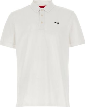 HUGO BOSS White Cotton Polo Shirt
