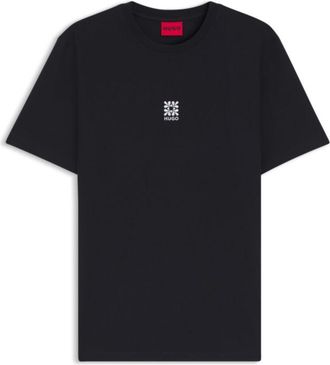 HUGO BOSS Cotton-jersey T-shirt with embroidered logo artwork