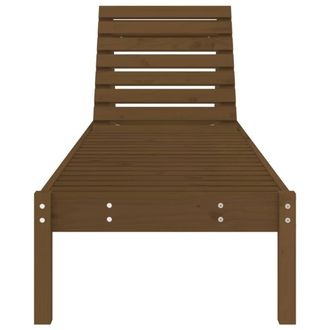 Berkfield Home Sun Lounger Honey Brown 199.5x60x74 cm Solid Wood Pine