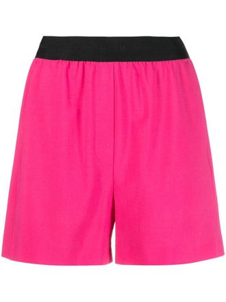 Msgm Shorts con banda logo - Rosa