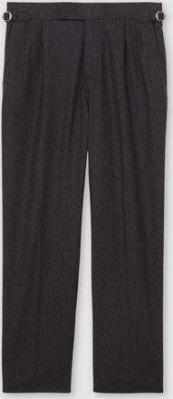 Reiss Charcoal Grey Wool-blend Flannel Wide-leg Trousers, 32