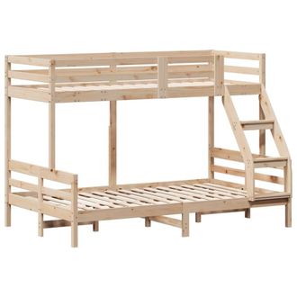 Berkfield Home Beautiful Bunk Bed without Mattress 90x200/120x200 cm Solid Wood in Light Brown