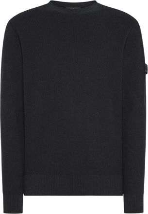 Peuterey Blauwe Crewneck Sweatshirt Aw 25 - Heren - Ronde hals truien - Blauw - M - Katoen - Truien & Vesten