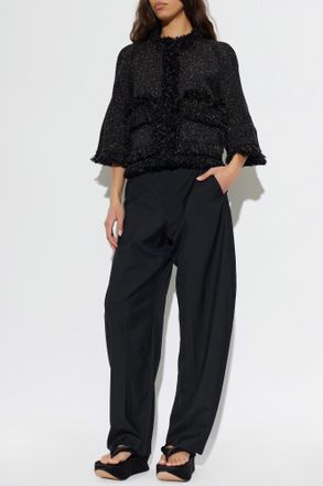 sacai Sacai Tweed Jacket, Womens, Black