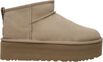 UGG Classic Ultra Mini Platform Boot - Dames - Schoenen - Beige - Maat: 38 EU Wol