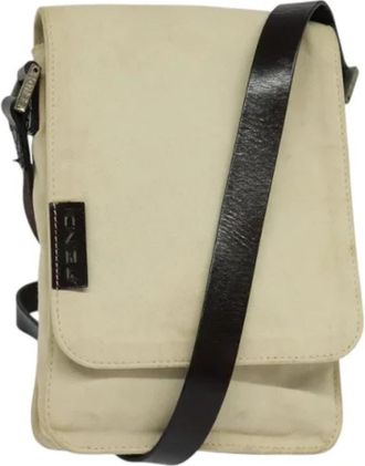 Fendi Pre-owned Canvas fendi-bags - Dames - Vintage Schoudertas - Wit - ONE Size - Leer - Vintage