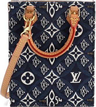 Louis Vuitton Petit Sac Plat Bag Limited Edition Since 1854 Monogram Jacquard crossbody bag - Blauw