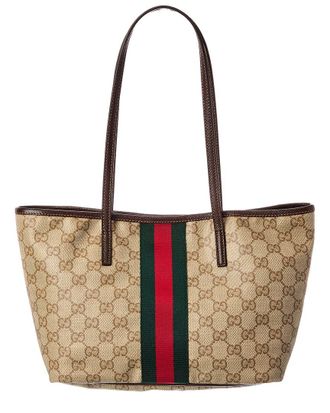 Gucci Tribeca Small Gg Coated Canvas & Leather Tote