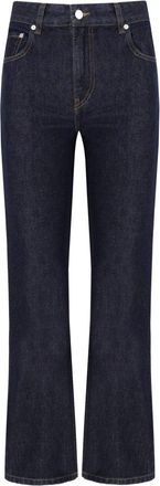 Ganni JEANS BETZY BOOTCUT CROPPED BLU SCURO GANNI