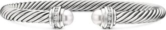 David Yurman Bracciale Classic Cable in argento sterling con diamanti (5mm)