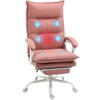 OEM Silla De Masaje Reclinable Con 6 Puntos De Masaje Y 5 Modos Con Funci&oacute;n De Calefacci&oacute;n Ajustable 66x74x114-121,5 Cm Rosa