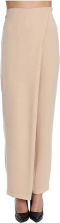 Max Mara Nude Zijden Broek Elixir Model - Dames - Wijde Broeken - Roze - XS - Broeken