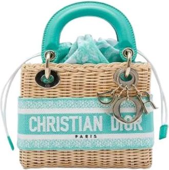 Dior Pre-owned Lady Wicker Bucket Bag - Pre-owned - Mujer - Verde - ONE SIZE