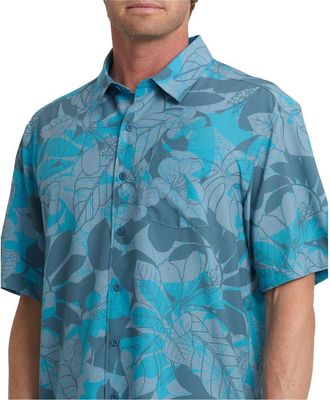 Quiksilver Performance Pack WM SS Short Sleeve Shirt in Real Teal at Nordstrom, Size Xx-Large