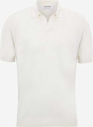 Gran Sasso Kurzärmeliges Feinstrick-Polohemd aus Seide