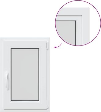 vidaXL Ventana De S&oacute;tano De Giro Y Oscilaci&oacute;n Din Derecha Risor Vidaxl