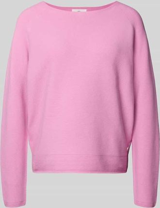 Fynch-Hatton Fynch-Hatton Strickpullover mit Rundhalsausschnitt und Label-Detail in Hellrosa, Gr&ouml;&szlig;e XXL