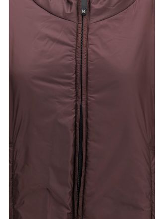 Max Mara Hooded Water-Repellent Padded Vest - Red