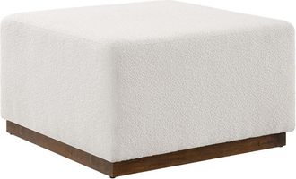 ModWay Tilden Large 28In Square Boucle Upholstered Ottoman
