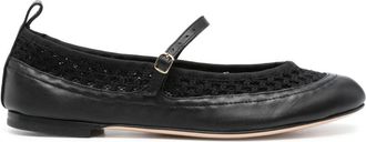 AGL Milly ballerina shoes - women - Polyester/Rubber/Calf Leather/Calf Leather/Calf Leather - 36 - Black