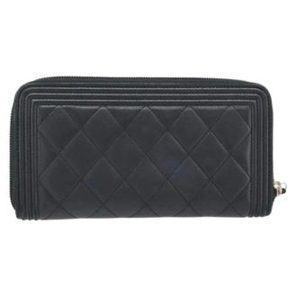 Chanel Pre-owned Leren Portemonnee - Dames - Pre-owned - Zwart - Maat: ONE Size Leer