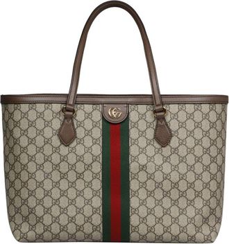 Gucci Web Stripe Detail Logo Tote