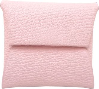 Herm&egrave;s Light Pink Leather Coin Purse/Coin Case (Pre-Owned)