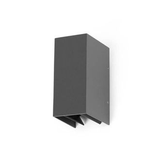 Faro Barcelona Aplique rectangular exterior en aluminio gris antracita 16,5cm