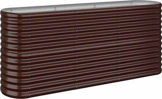 vidaXL Vidaxl - Jardinera Arriate Acero Galvanizado Marr&oacute;n 152x40x68 Cm