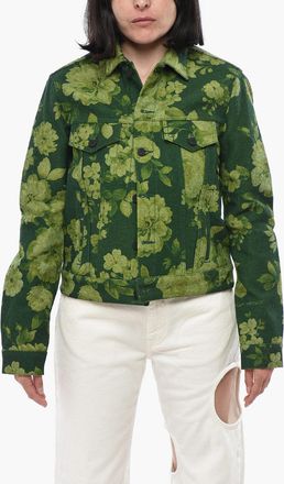 Off-white Floral Denim Jacket Off-White