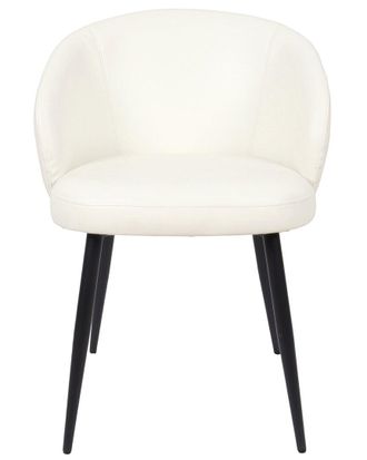 Manhattan Comfort Set Of 2 Looma Metal Vegan Leather Side Chairs