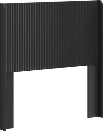 vidaXL Cabecero Negro Madera De Ingenier&iacute;a Vidaxl