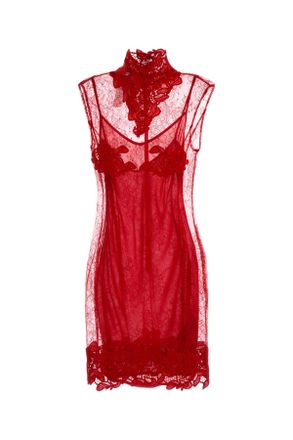 Blumarine Red Lace Dress