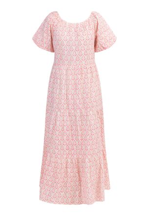 Izia Maxi-jurk met korte mouwen Dames neonroze