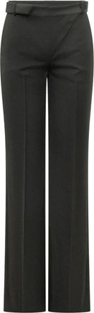 The Attico Rechte broek met persvouw - Dames - Wijde Broeken - Zwart - S - Broeken