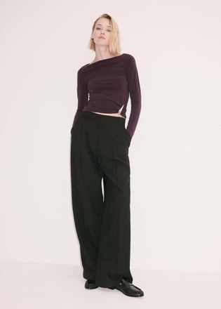 Mango Blusa dettaglio metallo bordeaux - Donna - XXS - MANGO
