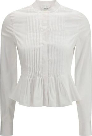 Alexander McQueen Alexander McQueen, Shirts, female, White, Size: M Cotton Dress Shirt with Classic Design