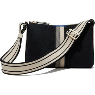Rothy's The Casual Crossbody in Black & Ivory Stripe at Nordstrom