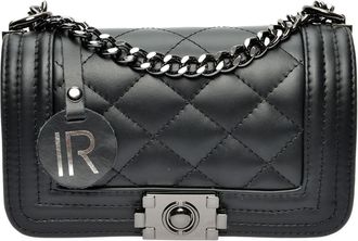 Isabella Rhea Zwart Rundleer Tas