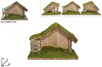 Trade Shop Trade Shop - Capanna Piccola Vuota 20x8x14 Cm Presepe Addobbo Natale Decorazione Vari Modelli