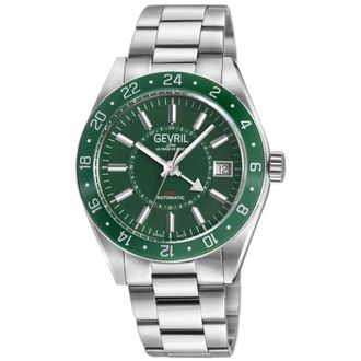 Gevril Group Belmont GMT Automatic Green Dial Mens Watch 42202B
