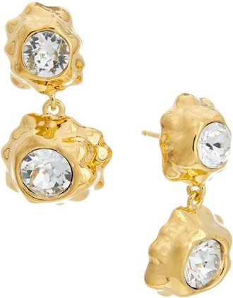 Oscar De La Renta Textured Scramble Double Drop Earrings