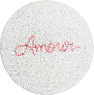 Tiramisu Amour Scripted Beaded Placemat