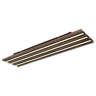 Netlighting Hayden 80x20cm Semi Flush Ceiling Light Matt Black LED 3000K | Size: 80x20 cm