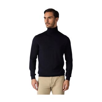 Brooks Brothers Truien & Vesten, Heren, Blauw, M, Wol, Merino Wol Trui met Col