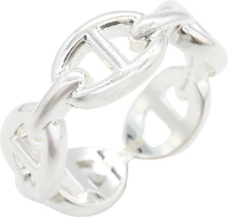 Herm&egrave;s Silver Silver 925 Band Ring (Pre-Owned)