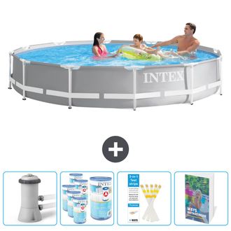 Intex Piscina Prism Frame Redonda - 366x76 Cm - 5-piezas Scb123