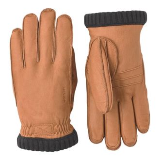 Hestra Deerskin Primaloft Rib 20210 - Heren - Handschoenen - Oranje - 9 IN - Leer - Accessoires