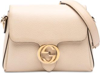 Gucci Pre-owned Gucci Small Dollar Calfskin Interlocking G Crossbody Ladies SU99X525IWCHATMR