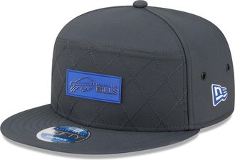 New Era Mens Charcoal Buffalo Bills 2025 Sideline Cold Weather Split Panel 9FIFTY Snapback Hat